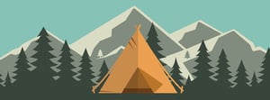 tent with mountains in the background