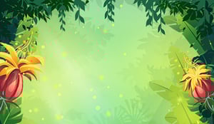 Jungle and flowers background