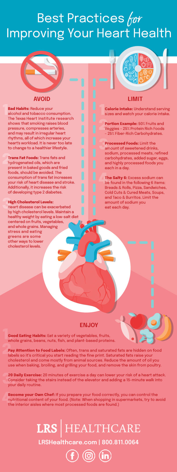 A list of best practices for improving heart health