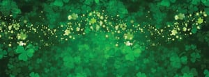 St. Patrick's Day four leaf clovers background